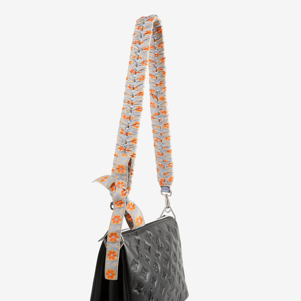 Strap You Ribbon Floral Strap, Blue/Orange