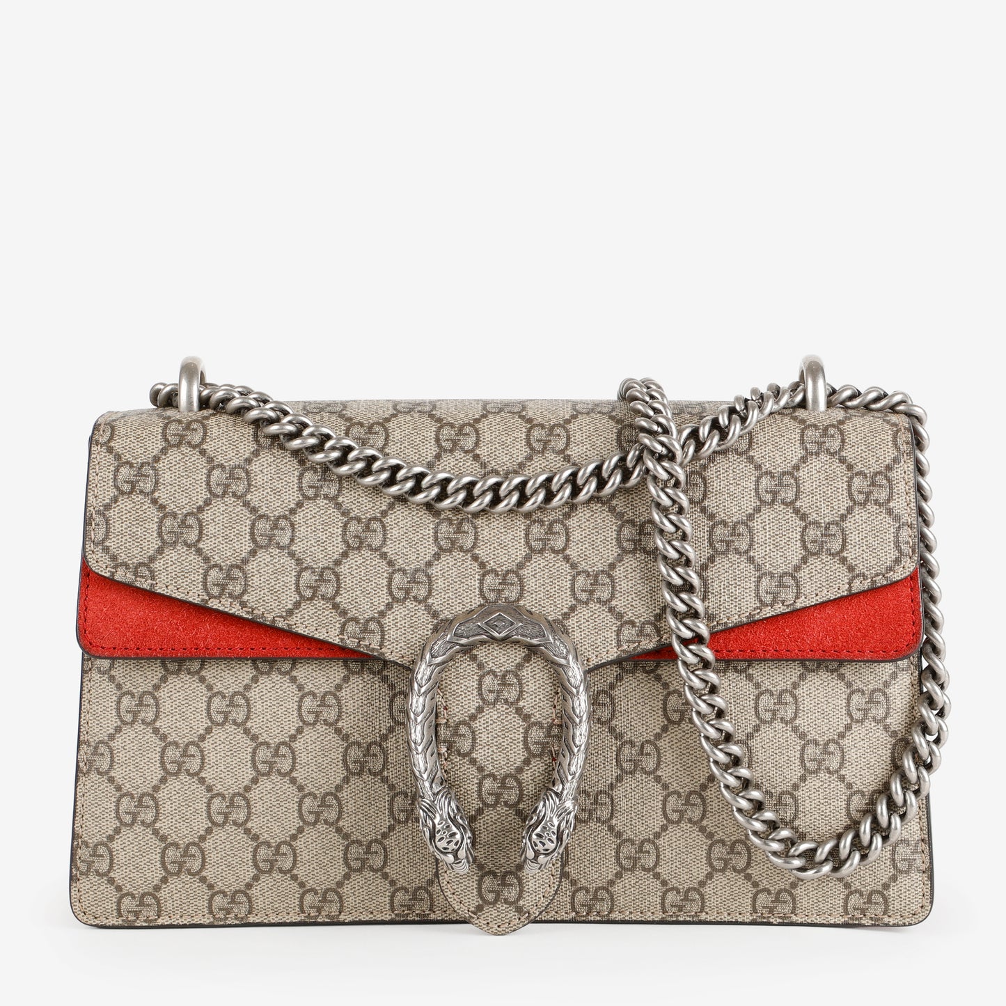 Medium Dionysus Shoulder Bag, Canvas/Red