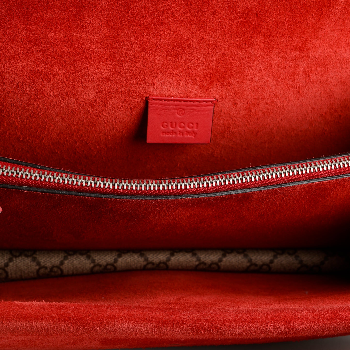 Medium Dionysus Shoulder Bag, Canvas/Red
