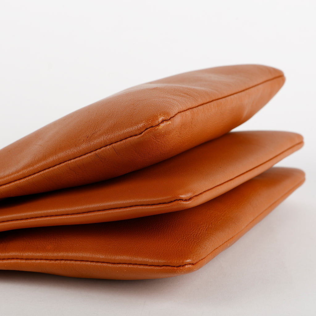 Trio Pouch On Strap, Gold