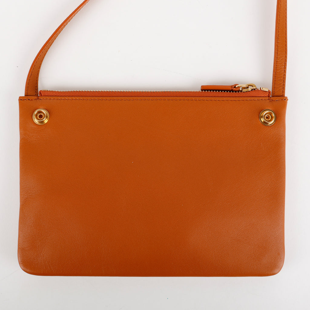Trio Pouch On Strap, Gold