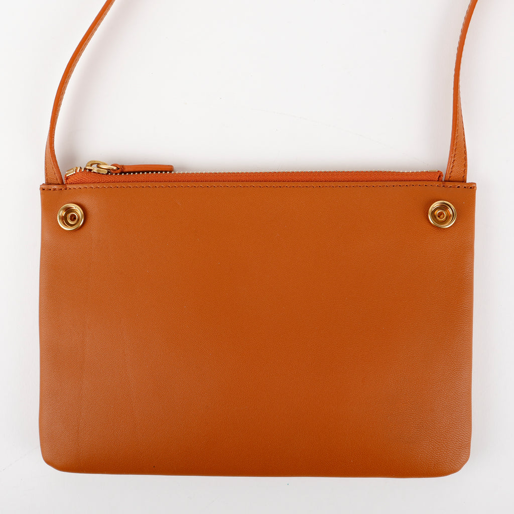 Trio Pouch On Strap, Gold