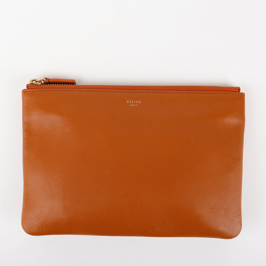 Trio Pouch On Strap, Gold