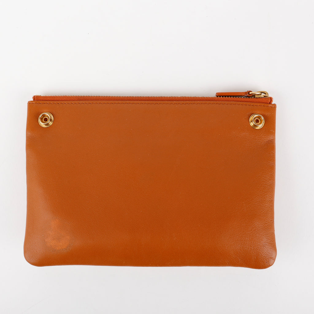 Trio Pouch On Strap, Gold