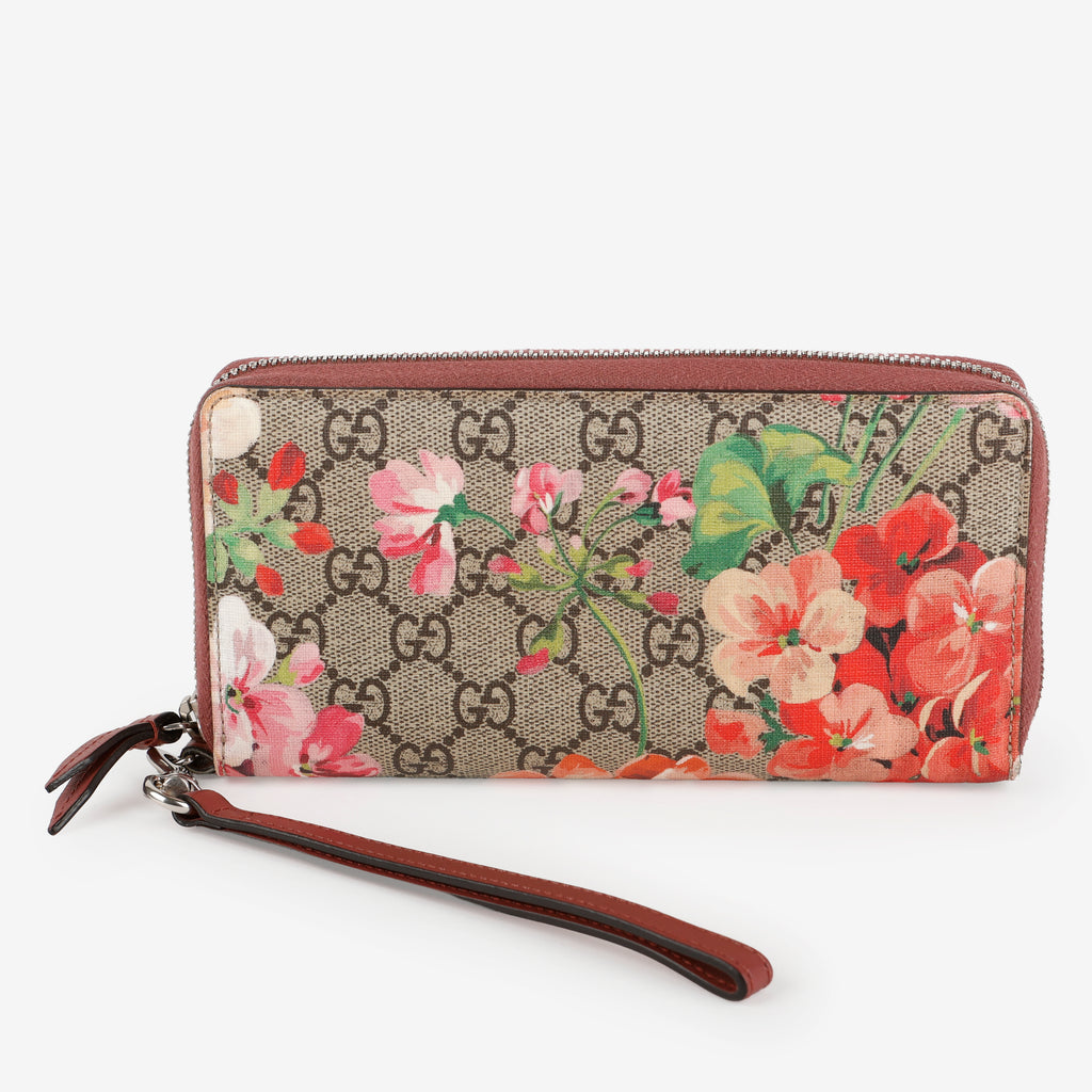 GG Blooms Long Zip Wallet