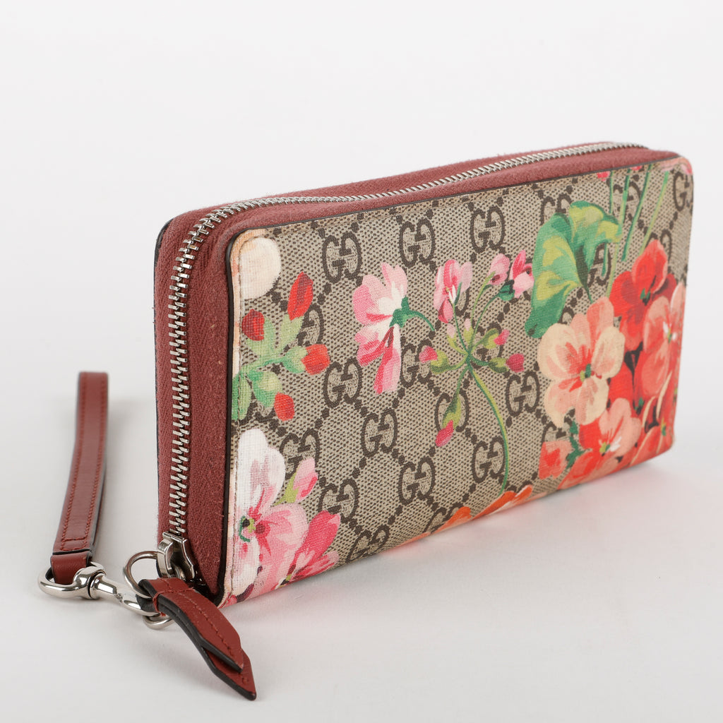 GG Blooms Long Zip Wallet