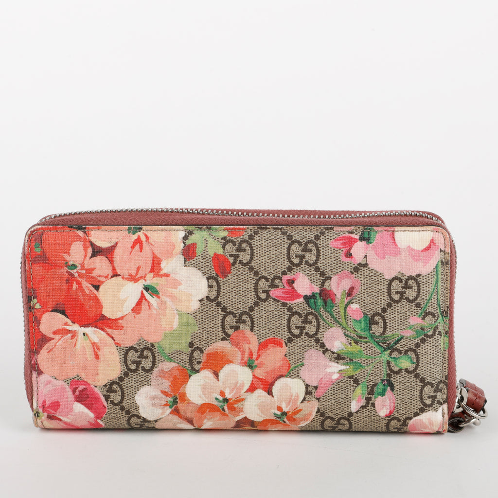 GG Blooms Long Zip Wallet