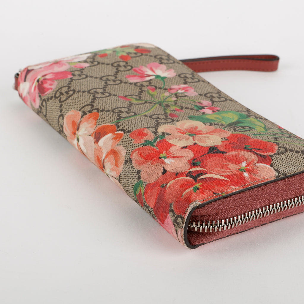 GG Blooms Long Zip Wallet