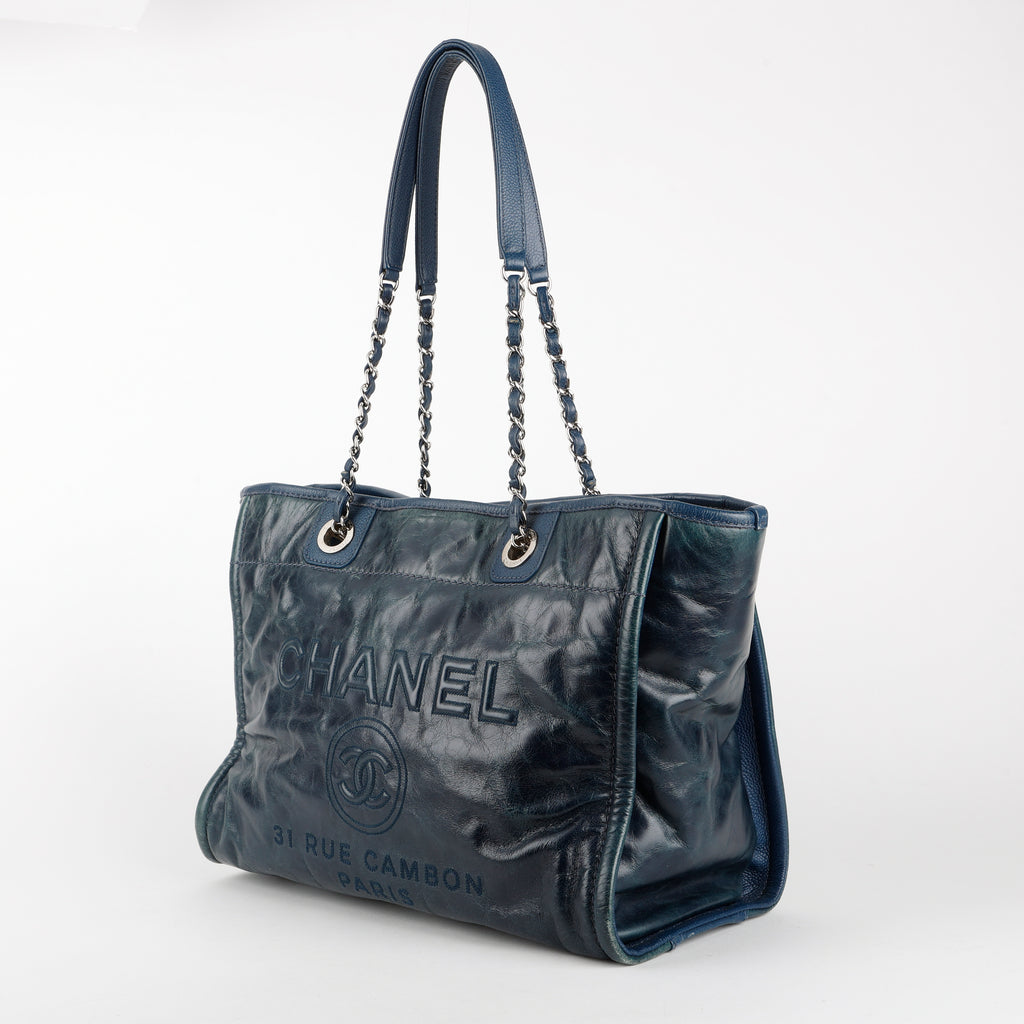 Small Deauville Glazed, Navy/SHW