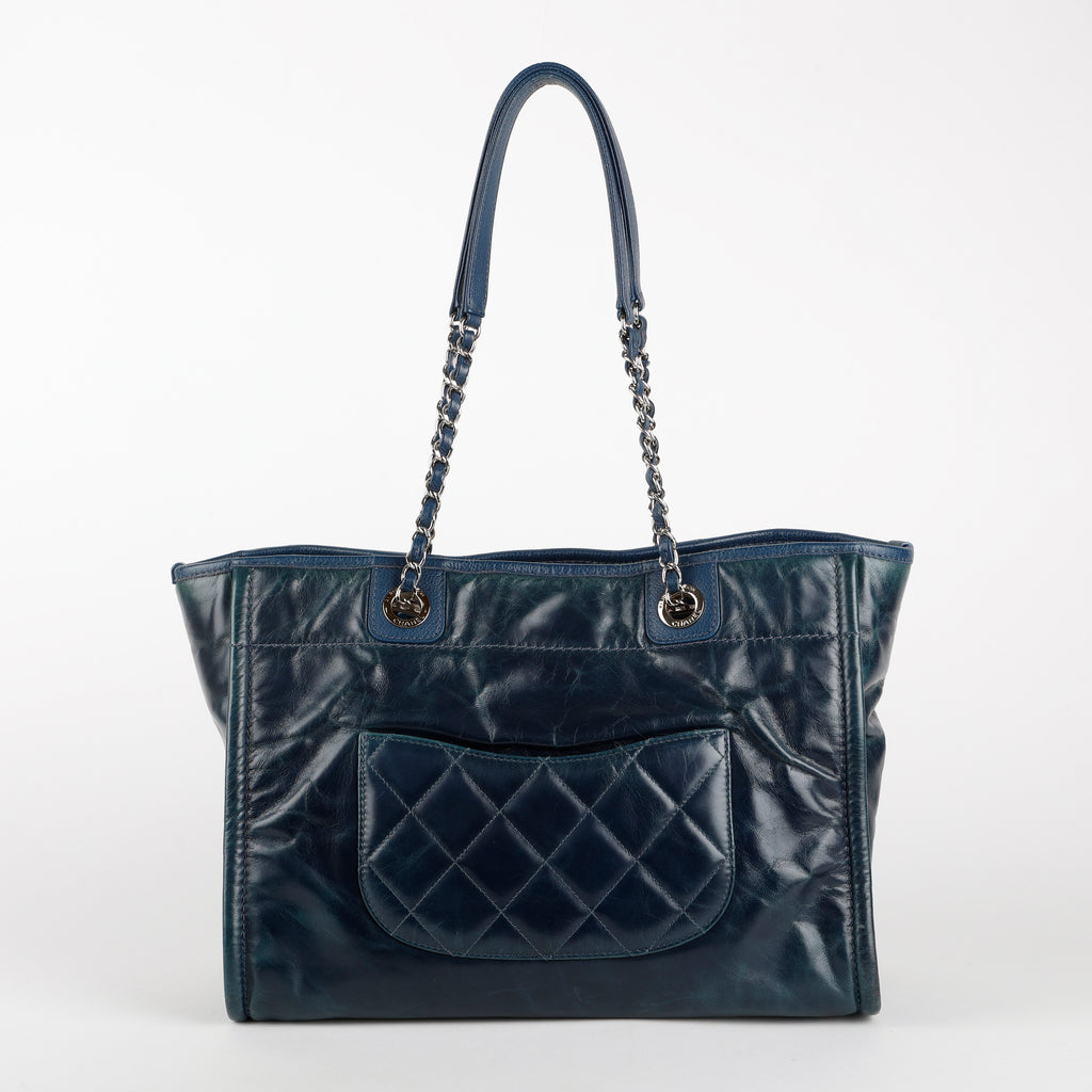 Small Deauville Glazed, Navy/SHW