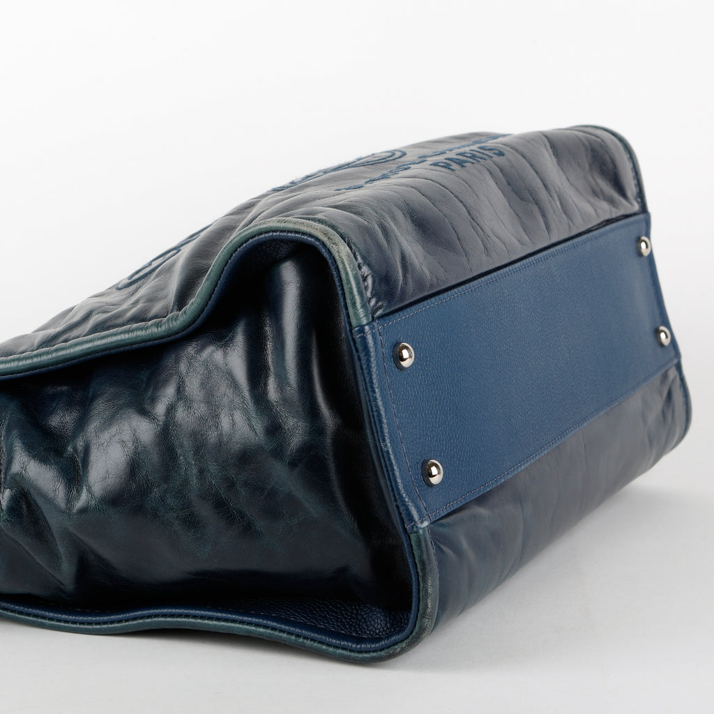 Small Deauville Glazed, Navy/SHW