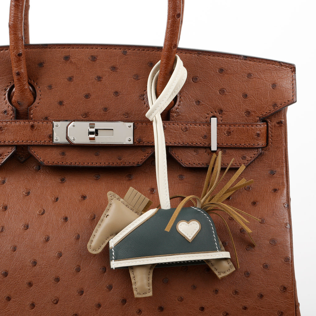 Milo GriGri Rodeo RCoeur PM Bag Charm, Beige Marfa, Craie, Vert Mangrove