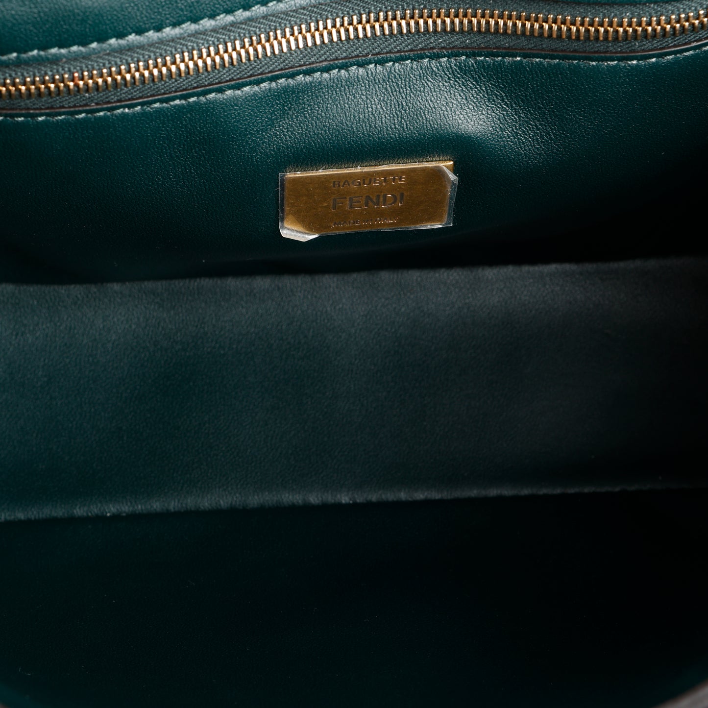 Green Ostrich Baguette
