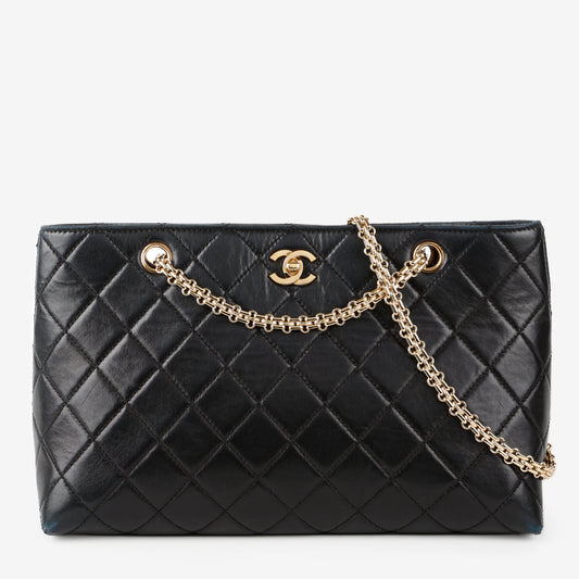 Reissue Chain Shoulder Bag, Black Lambskin
