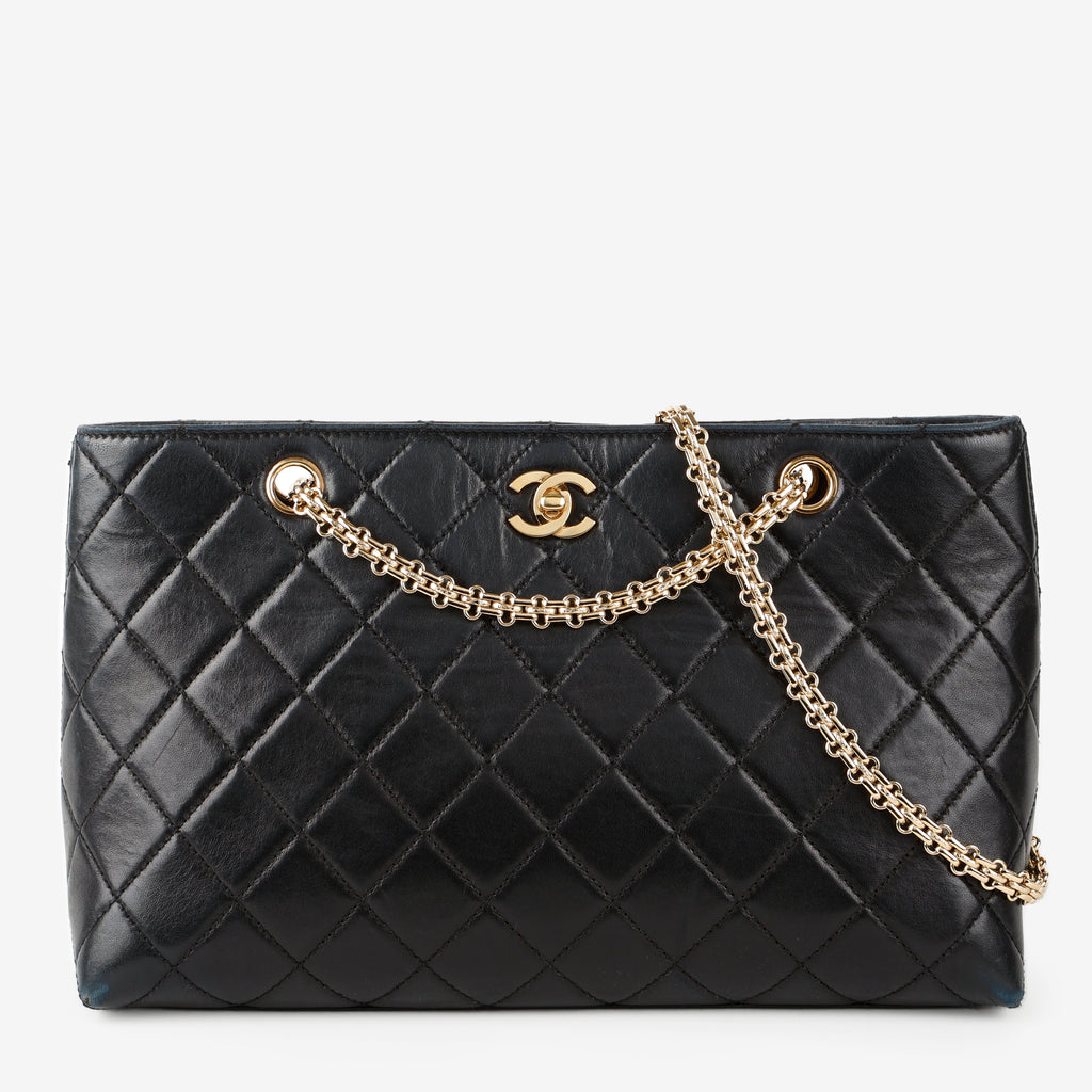 Reissue Chain Shoulder Bag, Black Lambskin
