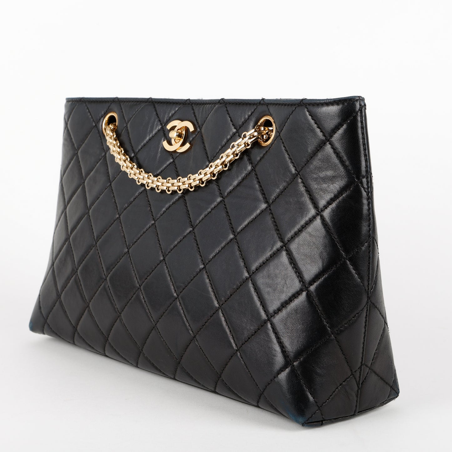 Reissue Chain Shoulder Bag, Black Lambskin