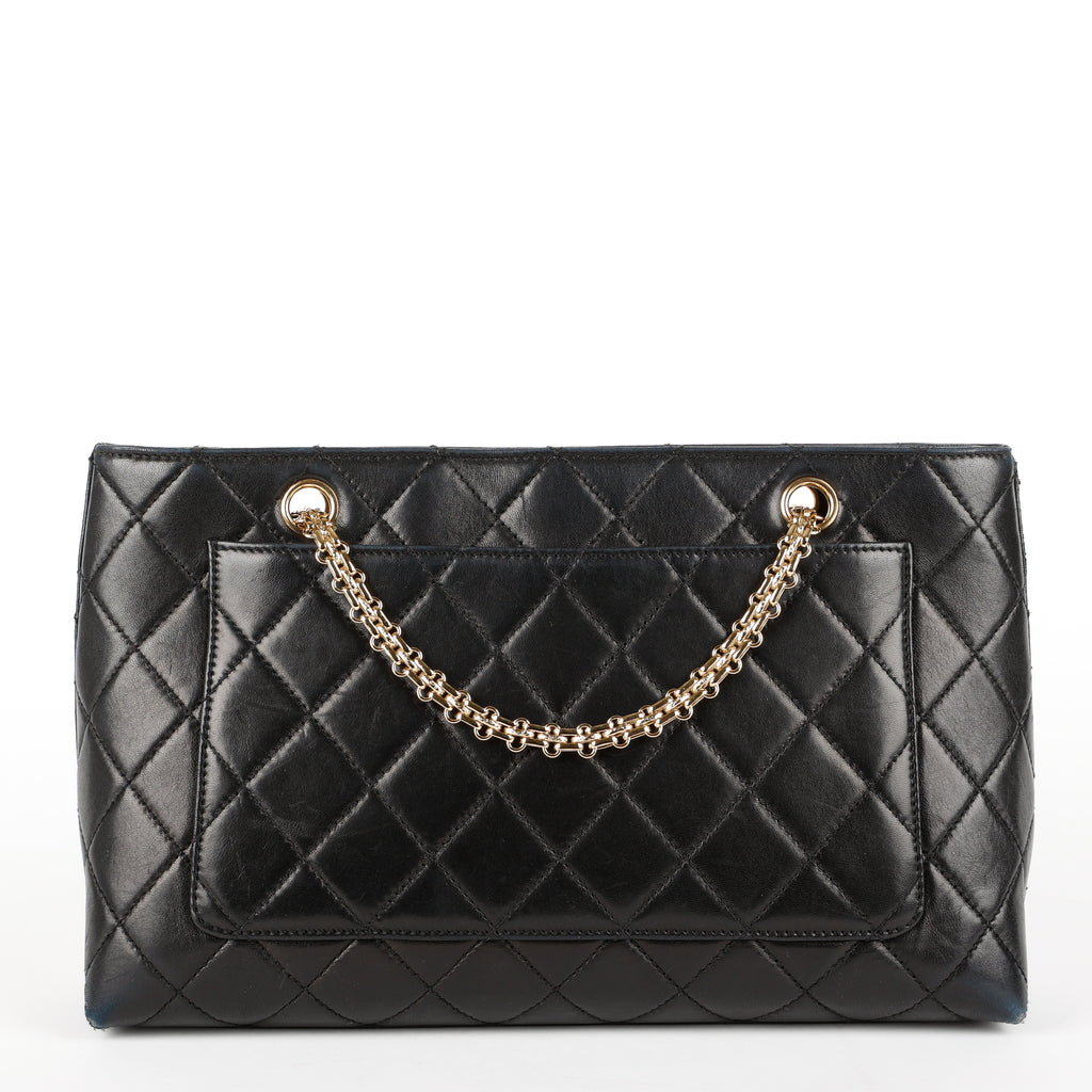Reissue Chain Shoulder Bag, Black Lambskin