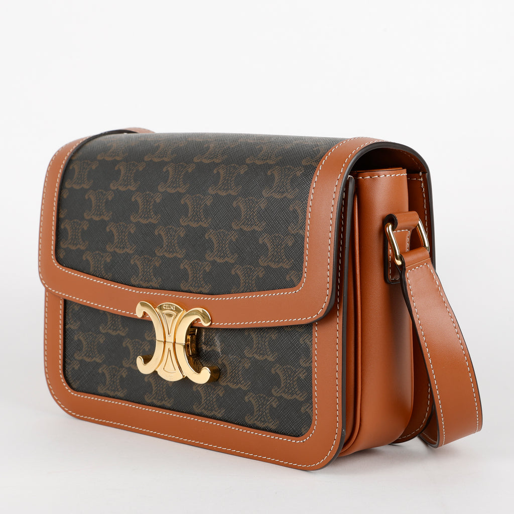 Medium Triomphe Shoulder Bag, Canvas