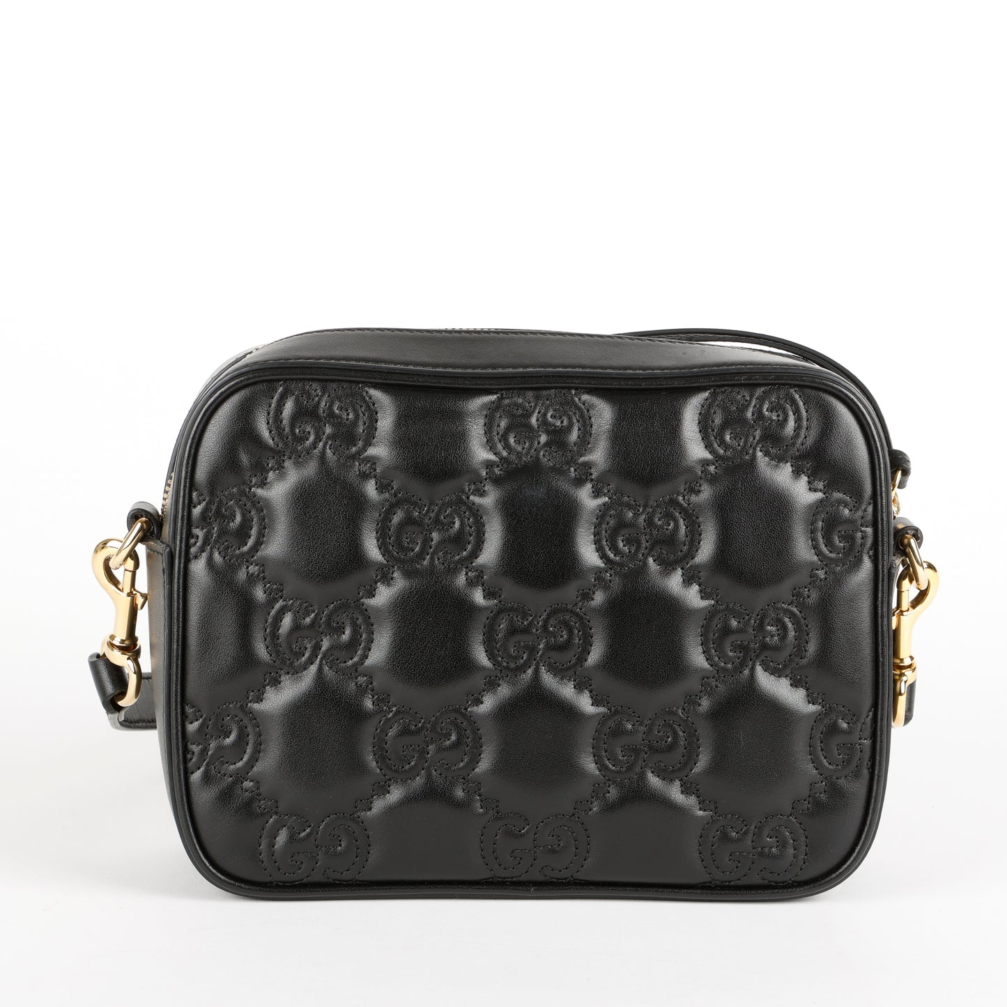 Small GG Matelassé Shoulder Bag, Black