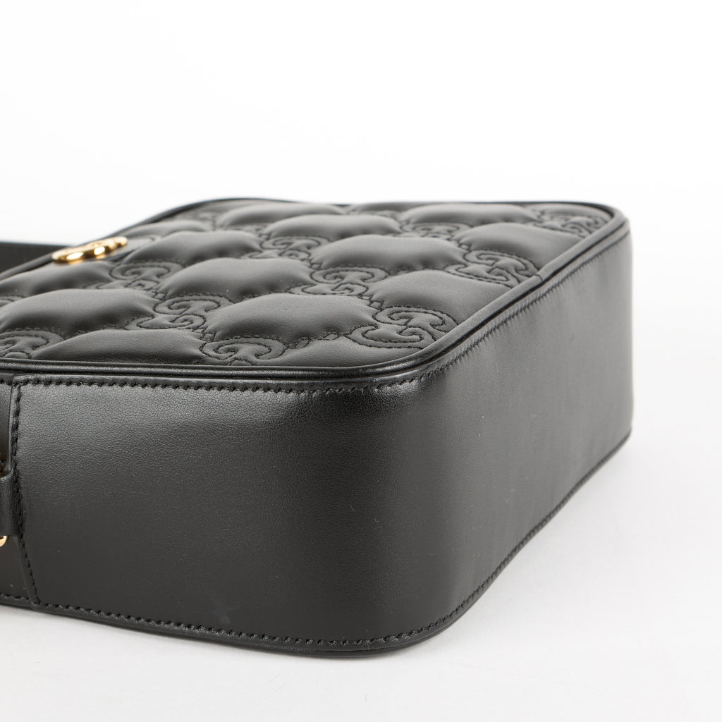 Small GG Matelassé Shoulder Bag, Black