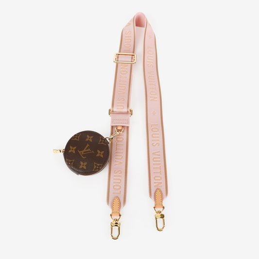 Bandouliere Adjustable Strap w Coin Purse,  Pink