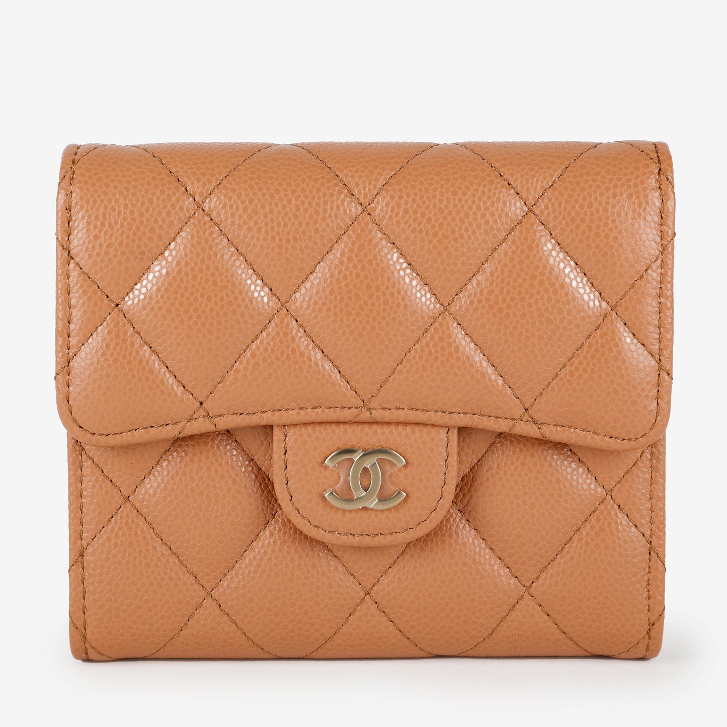 Trifold Wallet, Caramel Caviar