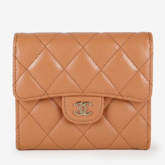 Trifold Wallet, Caramel Caviar