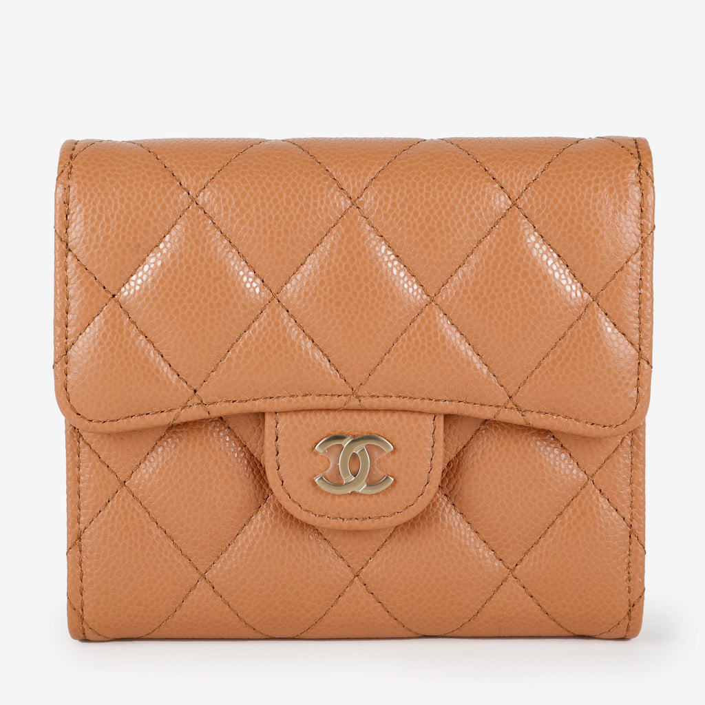 Trifold Wallet, Caramel Caviar
