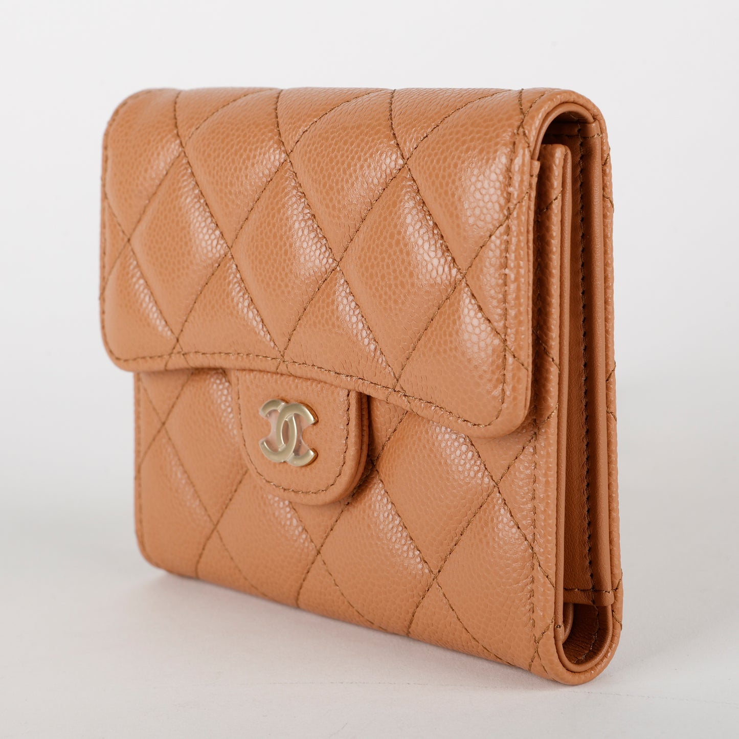 Trifold Wallet, Caramel Caviar