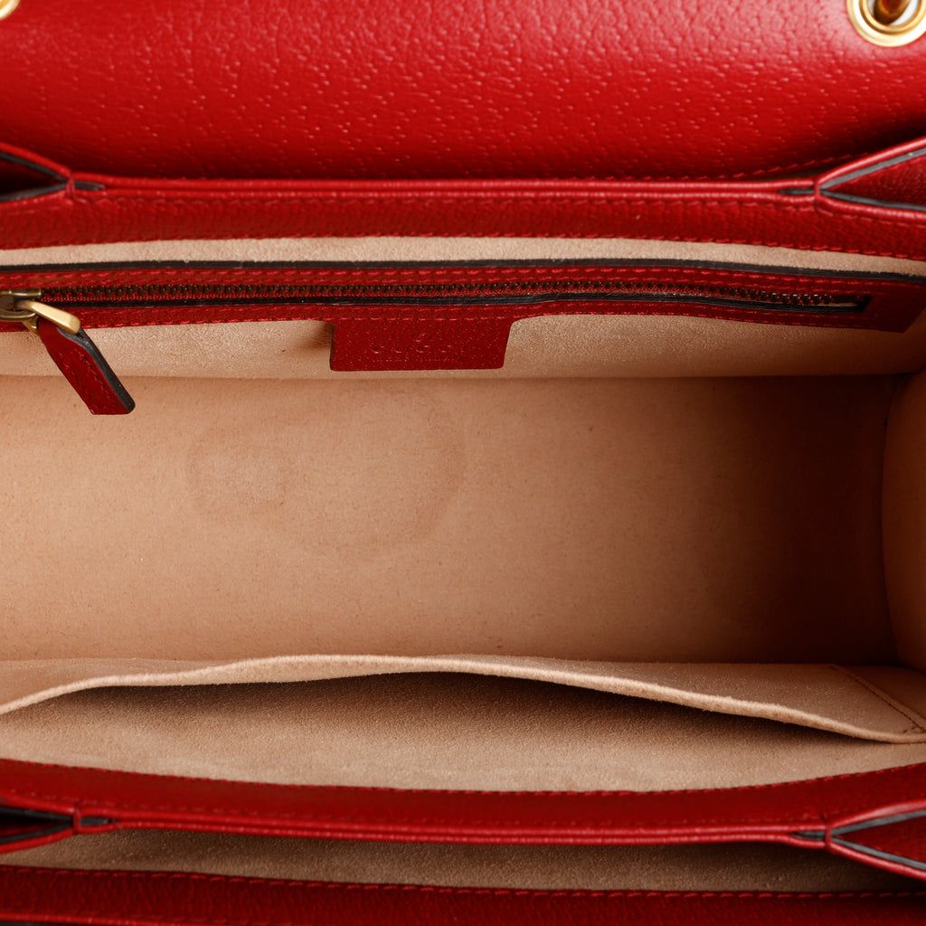Small Queen Margaret Top Handle, Red/Coated Canvas