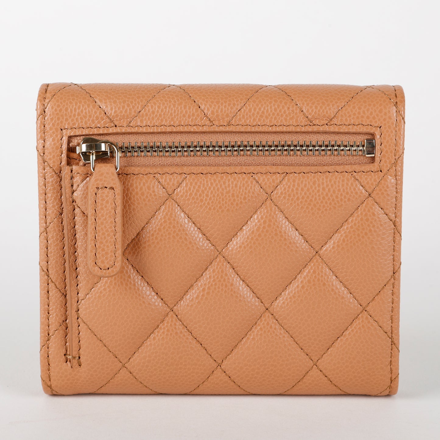 Trifold Wallet, Caramel Caviar