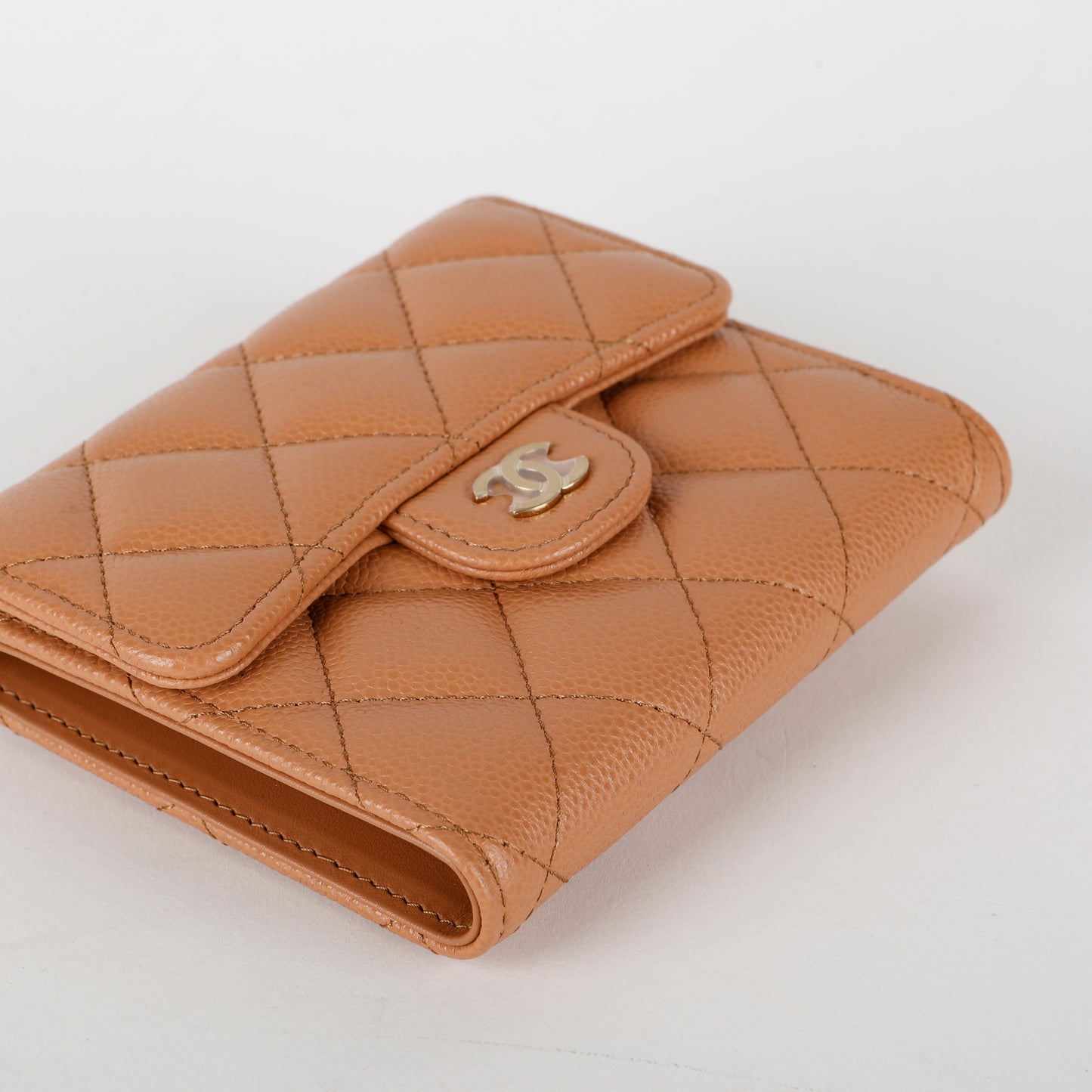Trifold Wallet, Caramel Caviar