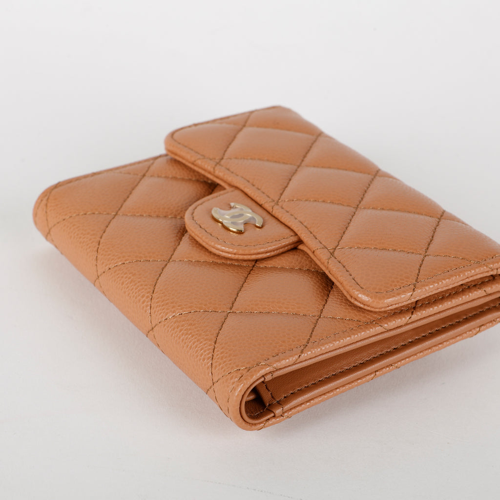 Trifold Wallet, Caramel Caviar