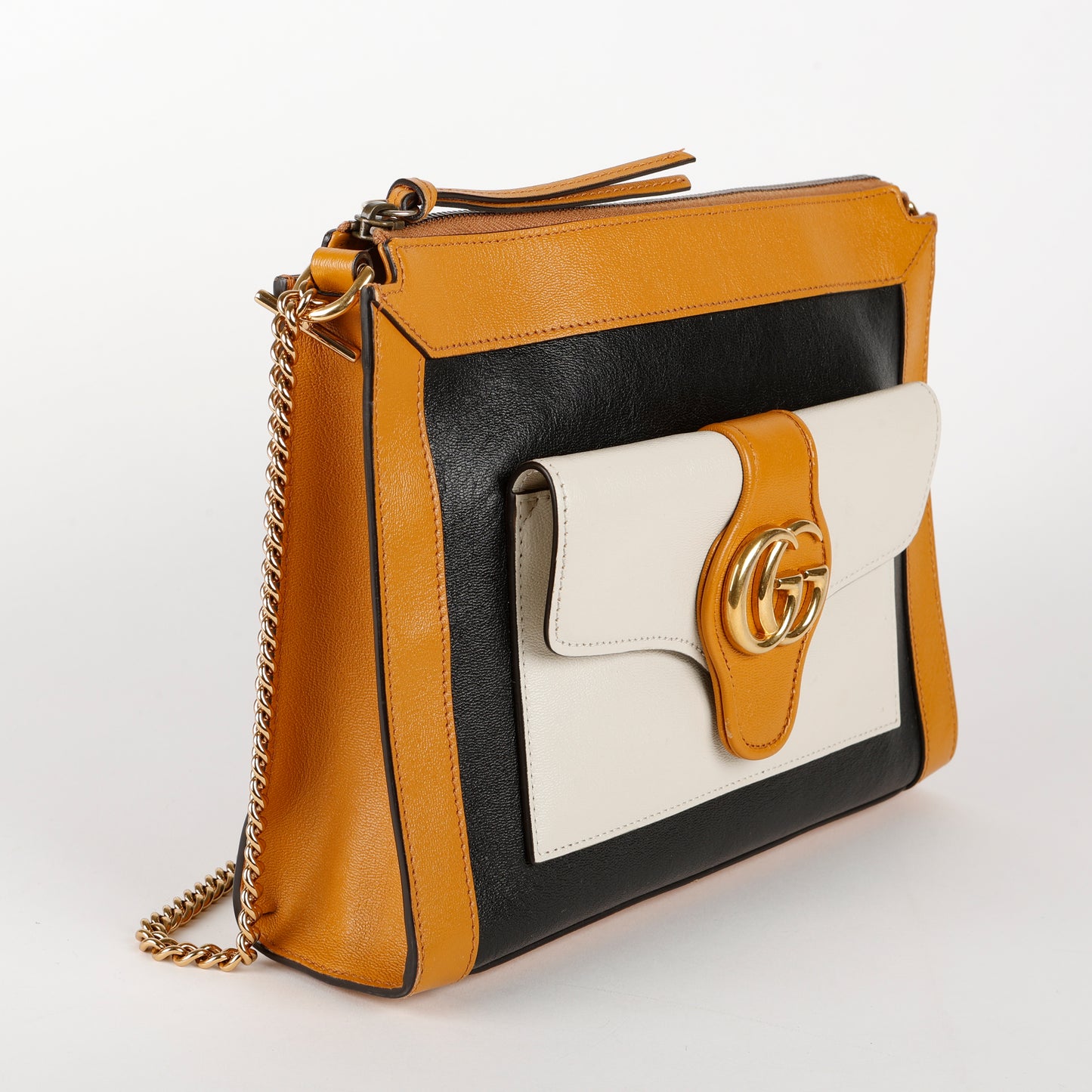 Dahlia Sakai Chain Shoulder Bag, Yellow/Black