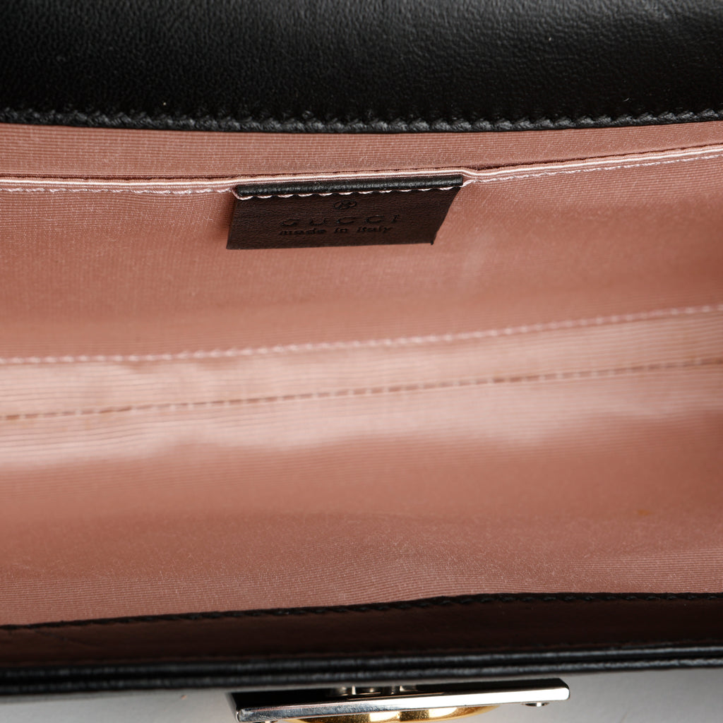 Linea Matissa Interlocking Clutch, Black Lambskin