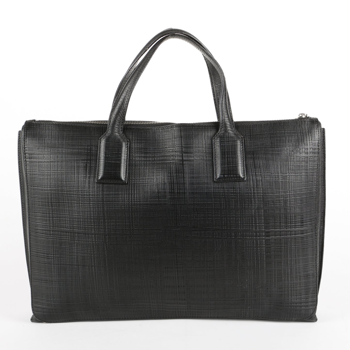 Goya Textured Leather Briefcase, Black