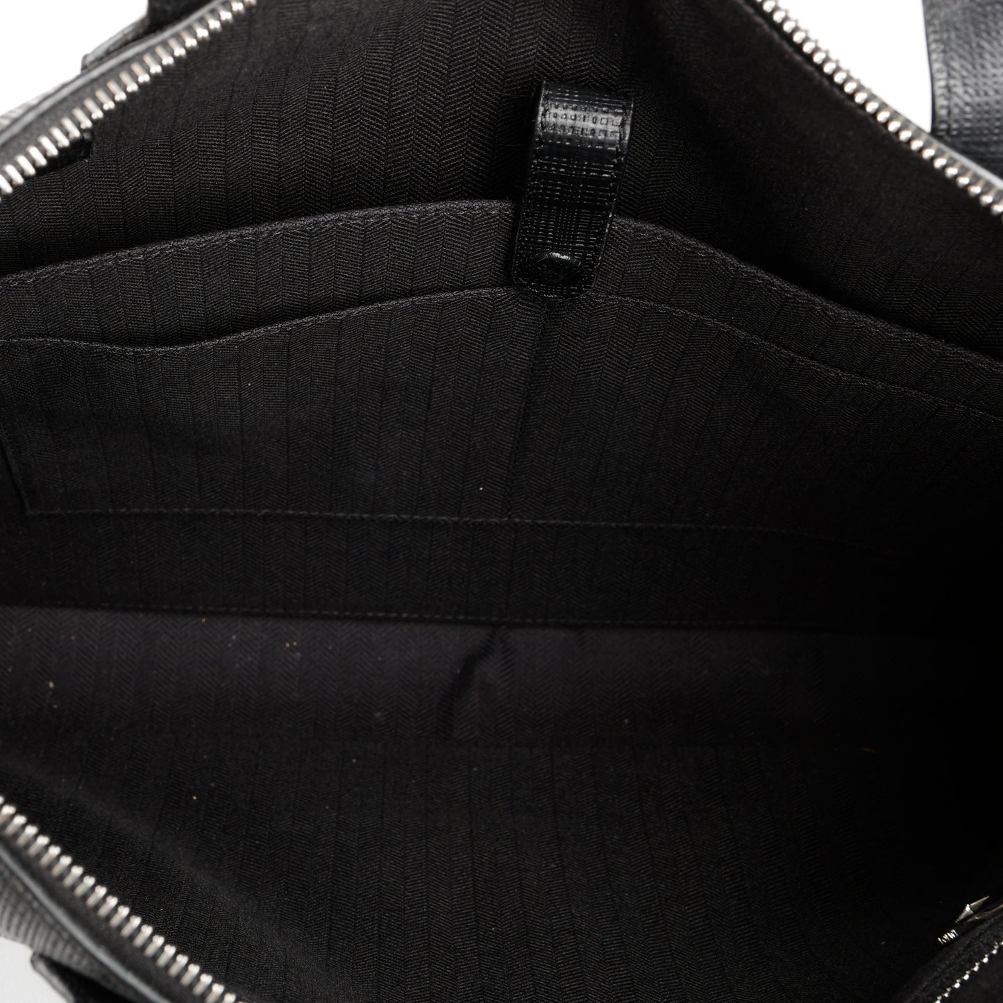 Goya Textured Leather Briefcase, Black