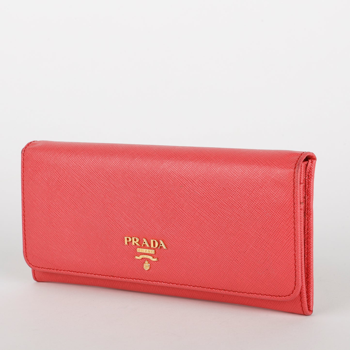 Long Continental Wallet, Coral Pink GHW