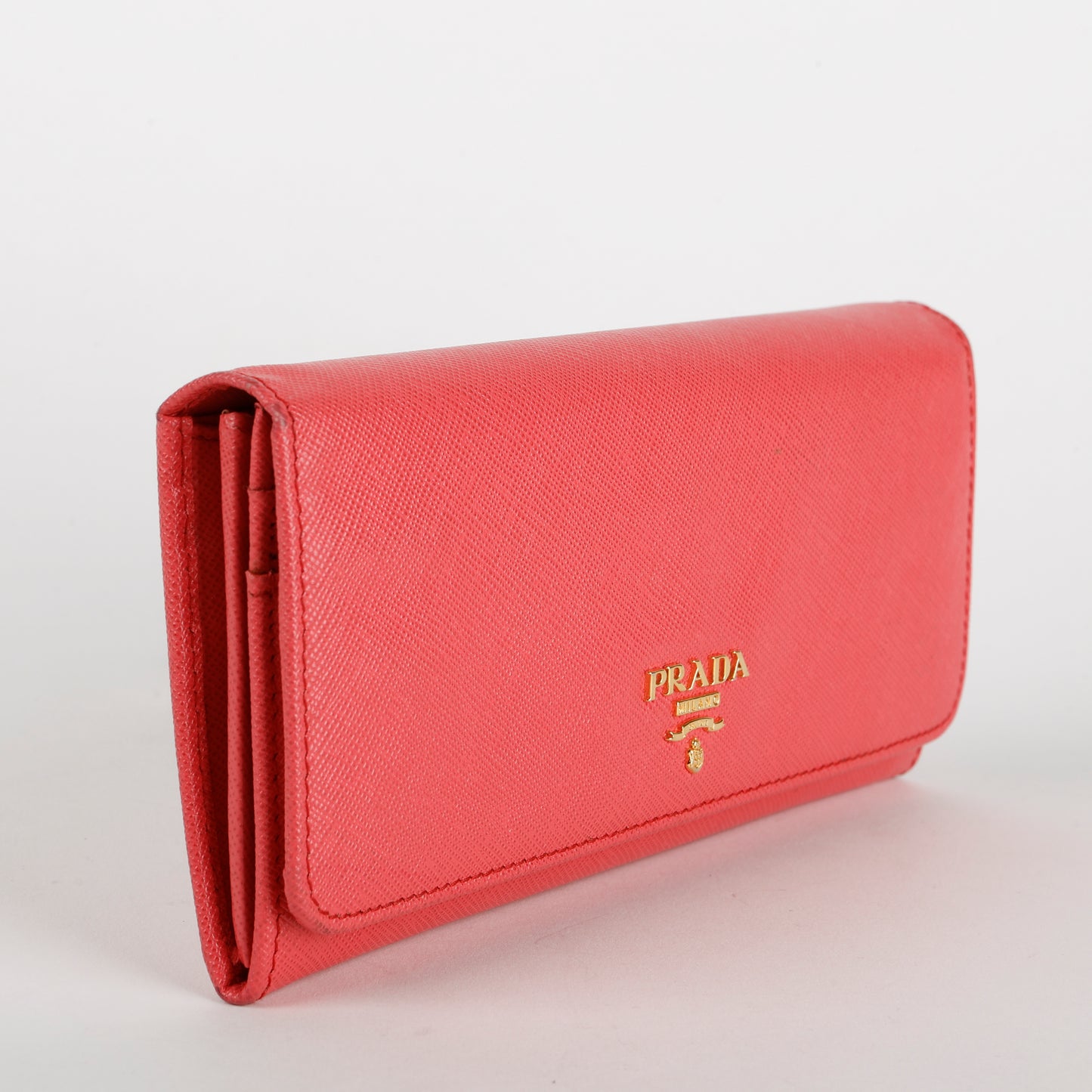 Long Continental Wallet, Coral Pink GHW