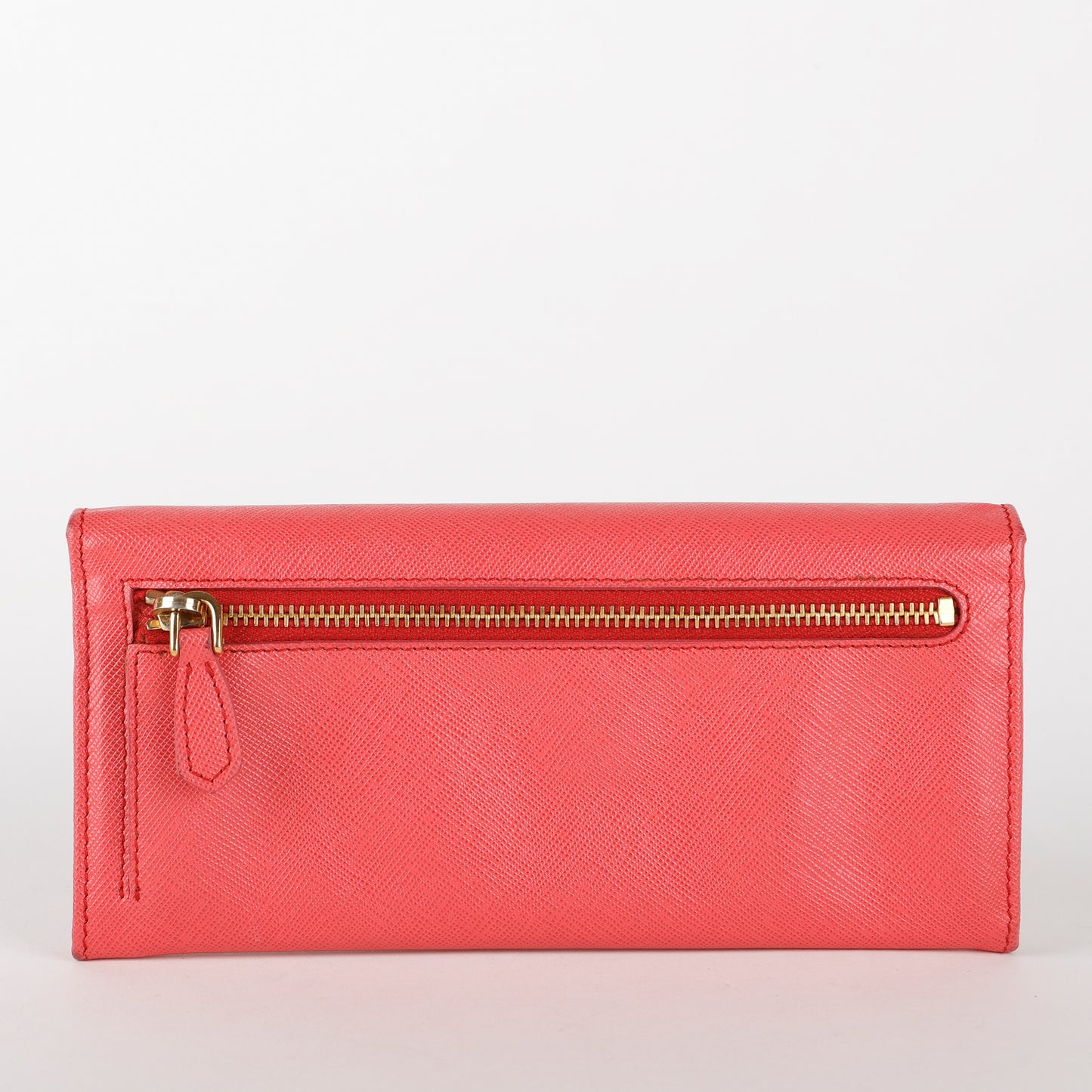 Long Continental Wallet, Coral Pink GHW