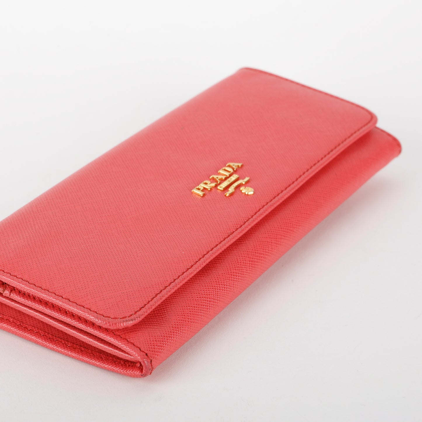 Long Continental Wallet, Coral Pink GHW