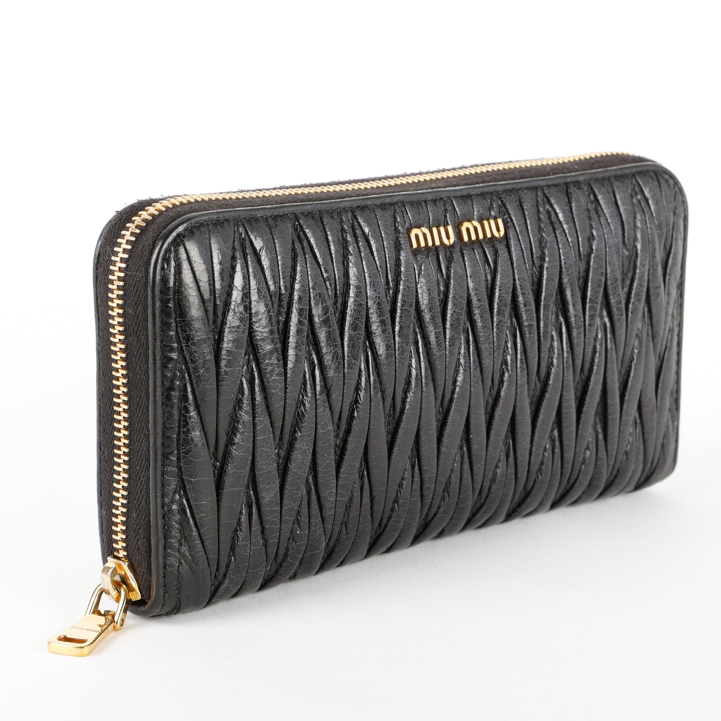 Matelasse Long Wallet, Black