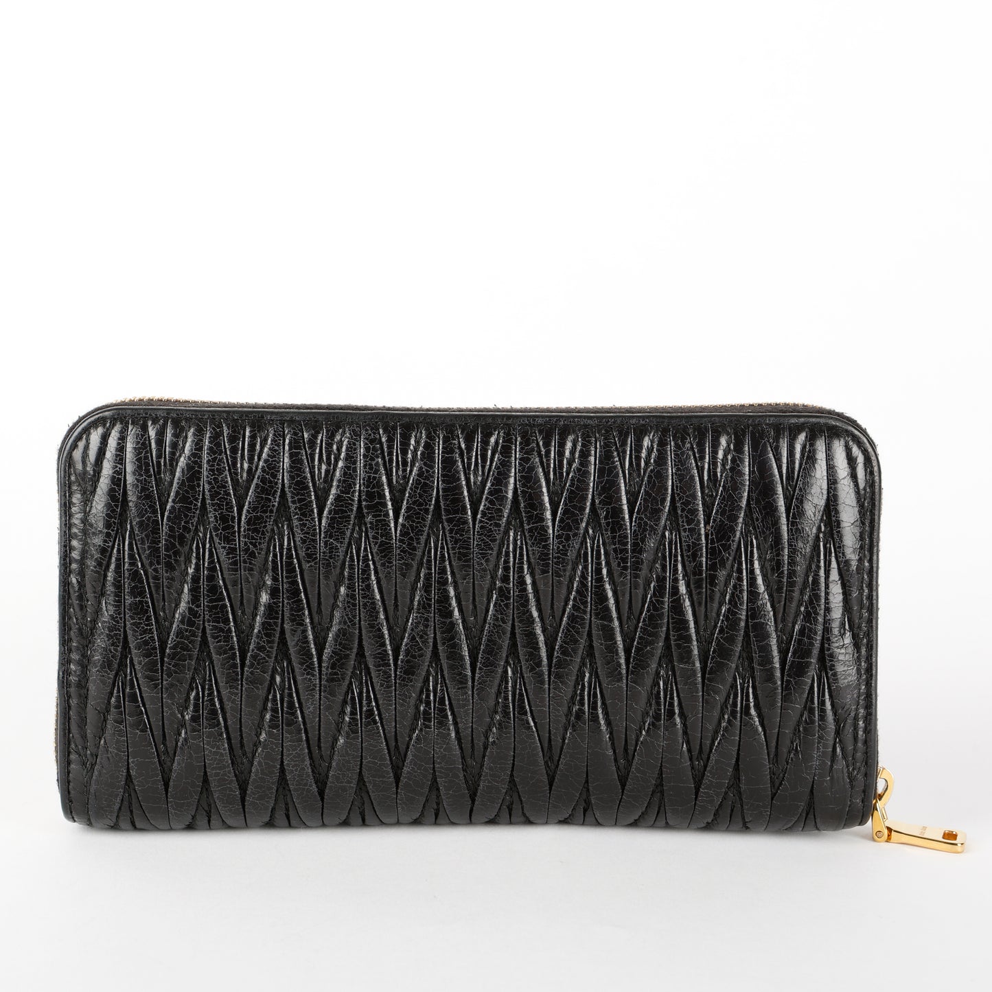 Matelasse Long Wallet, Black