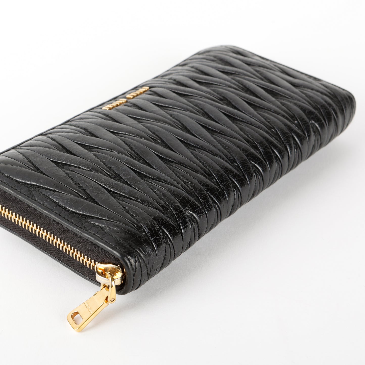 Matelasse Long Wallet, Black