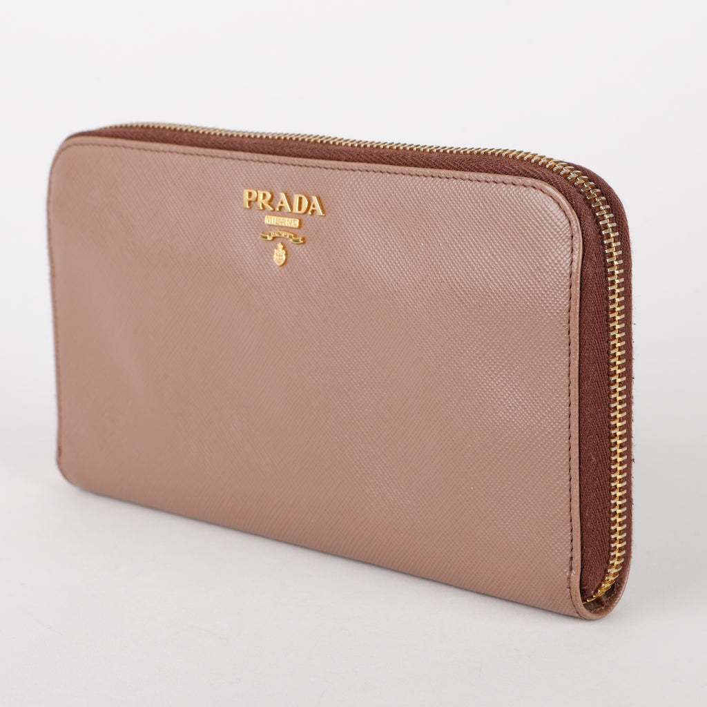 Zip Around Continental Wallet, Dusty Pink