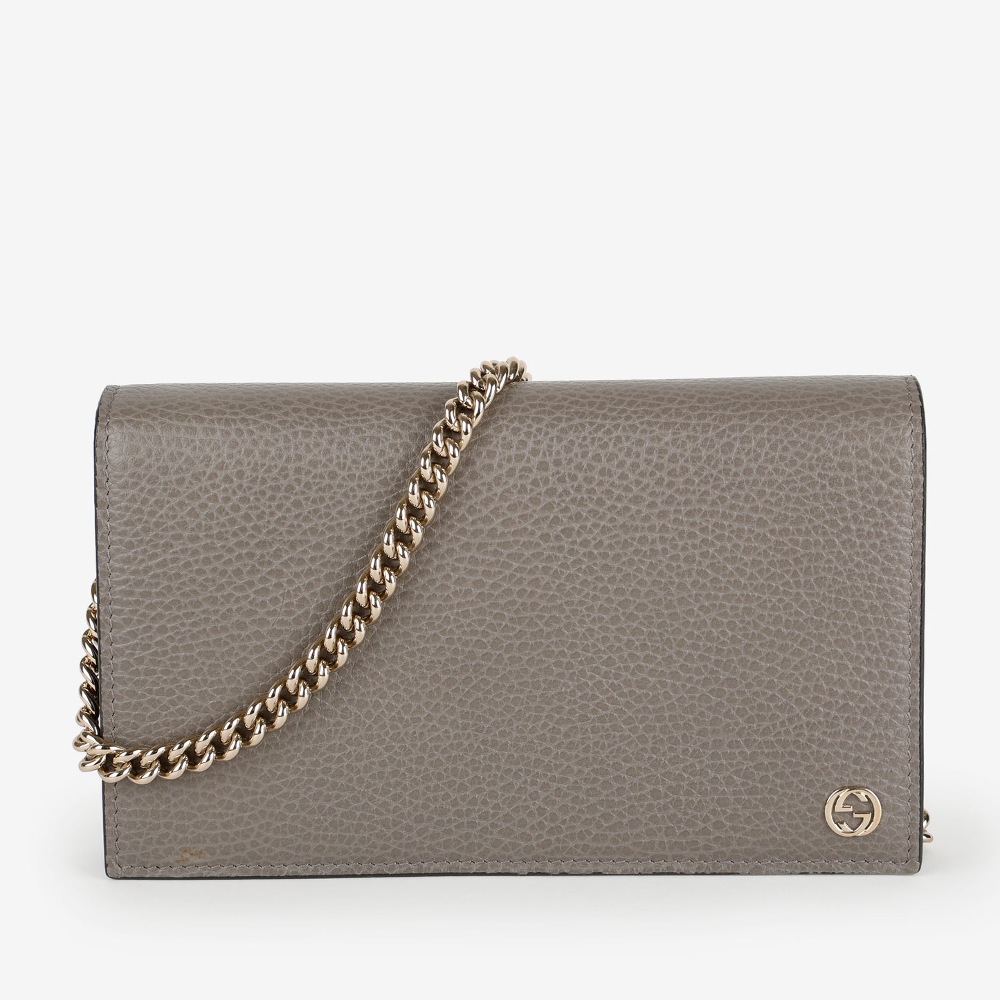 Blondie Wallet on Chain, Grey Calfskin