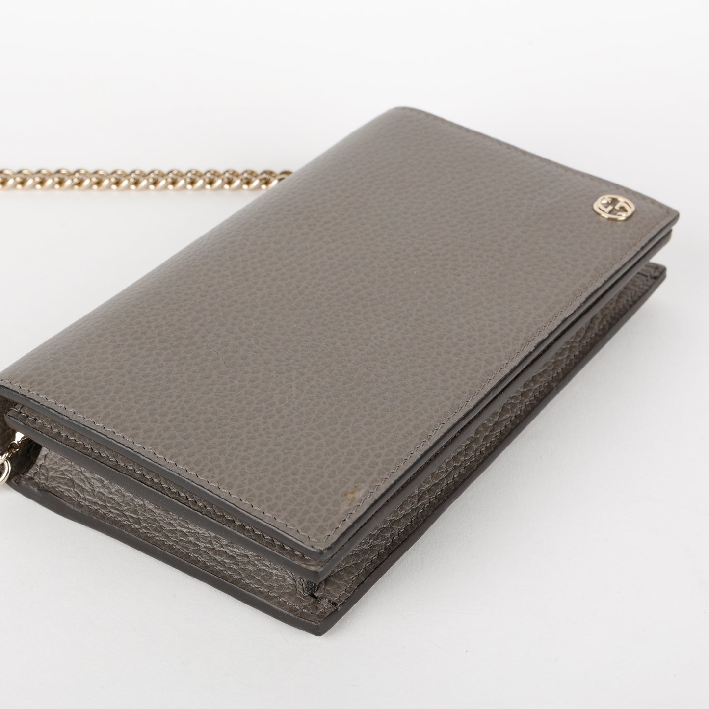 Blondie Wallet on Chain, Grey Calfskin