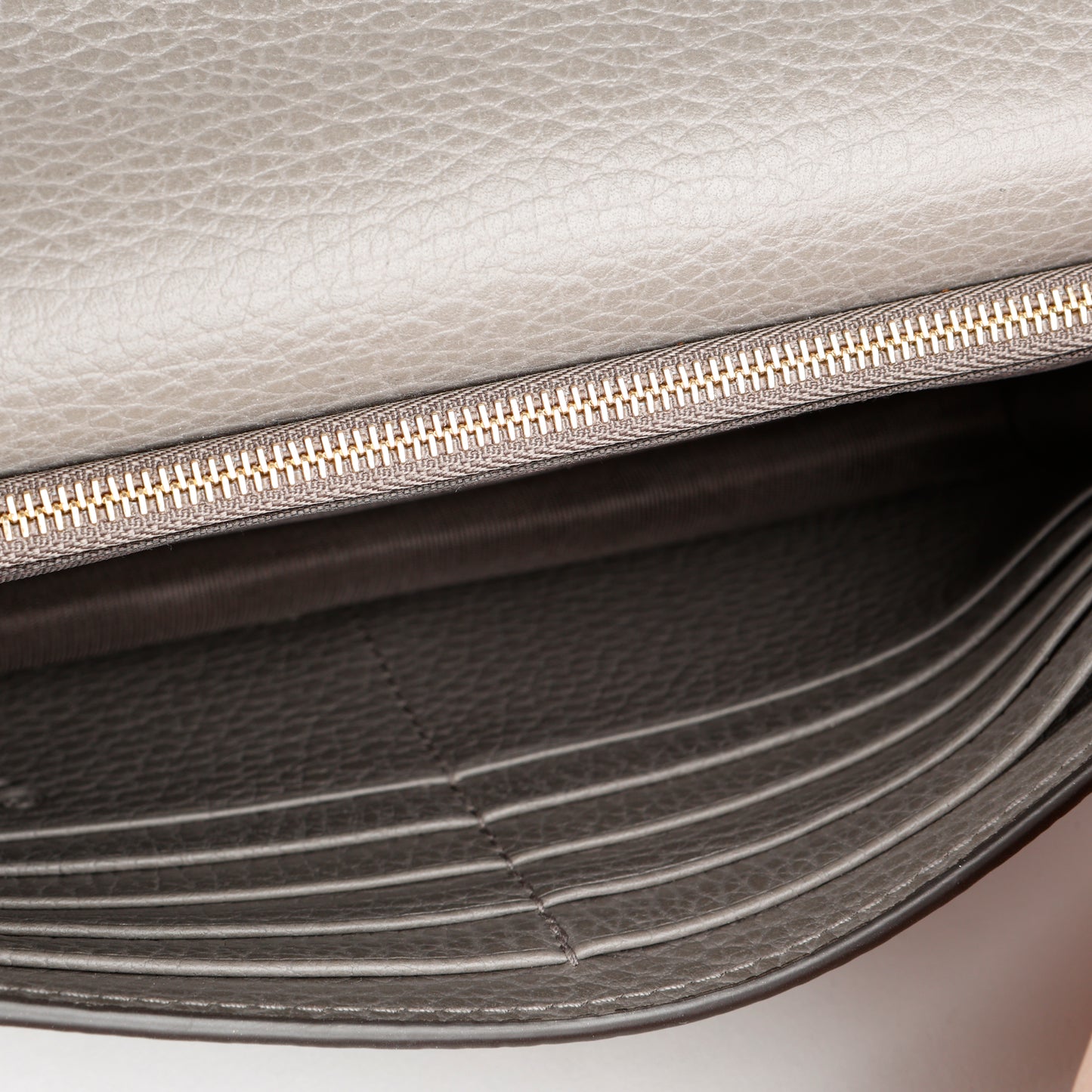 Blondie Wallet on Chain, Grey Calfskin