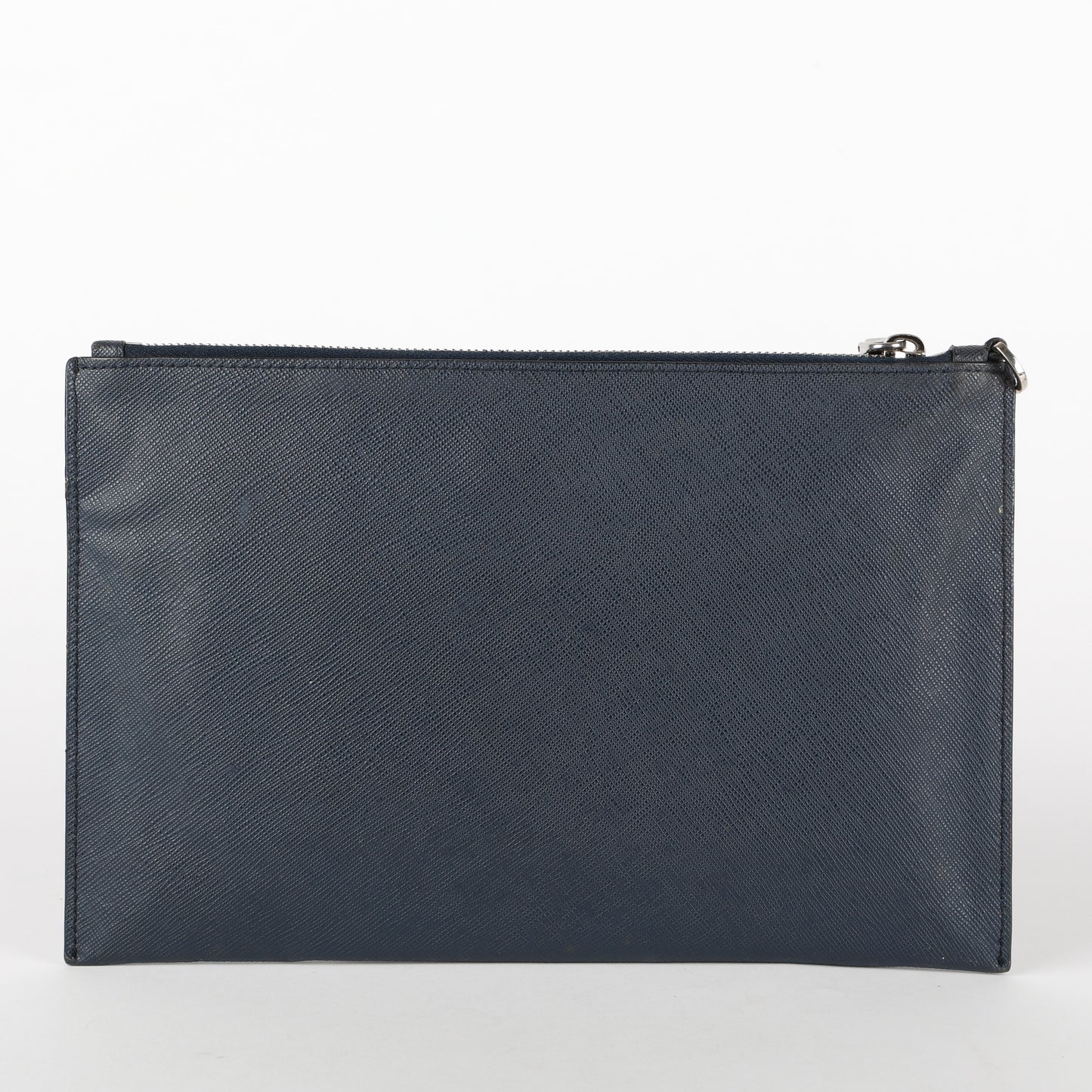 Saffiano Zipped Pouch, Navy (missing wristlet)