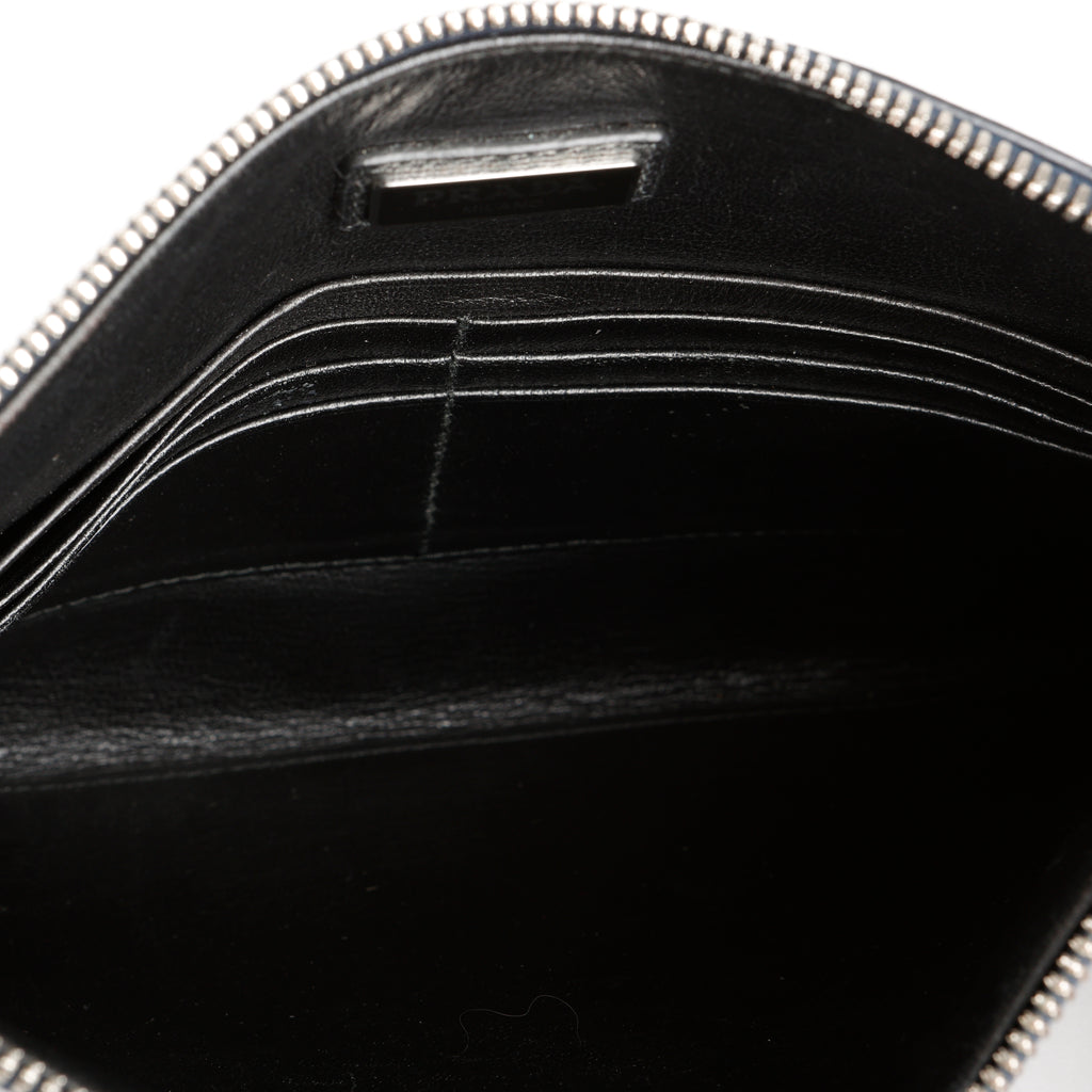 Saffiano Zipped Pouch, Navy (missing wristlet)
